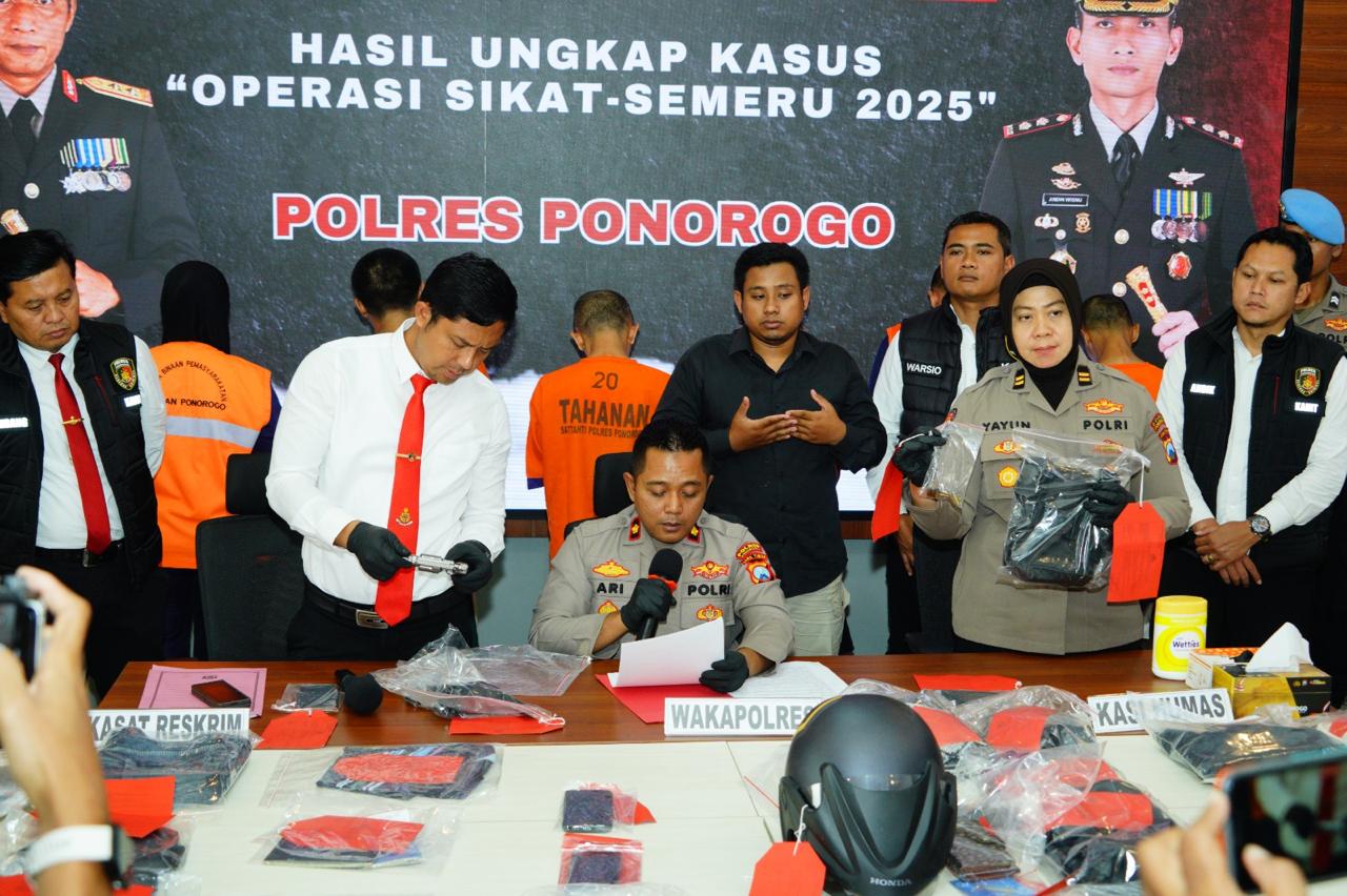 Polres Ponorogo Amankan Pasutri, Diduga Jual Senpi Rakitan