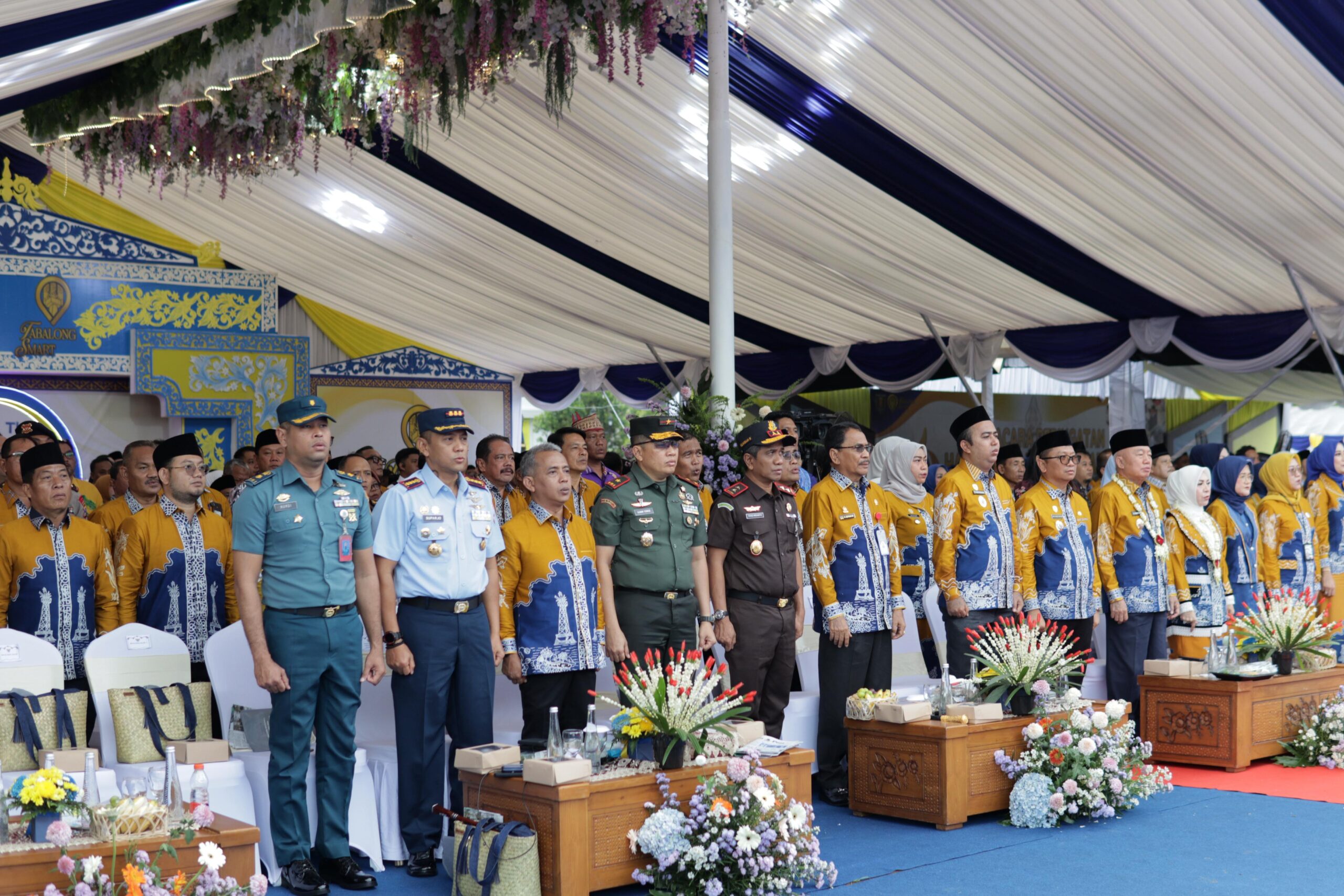 Dandim 1008/Tabalong Hadiri Upacara Puncak Hari Jadi ke-60 Kabupaten Tabalong