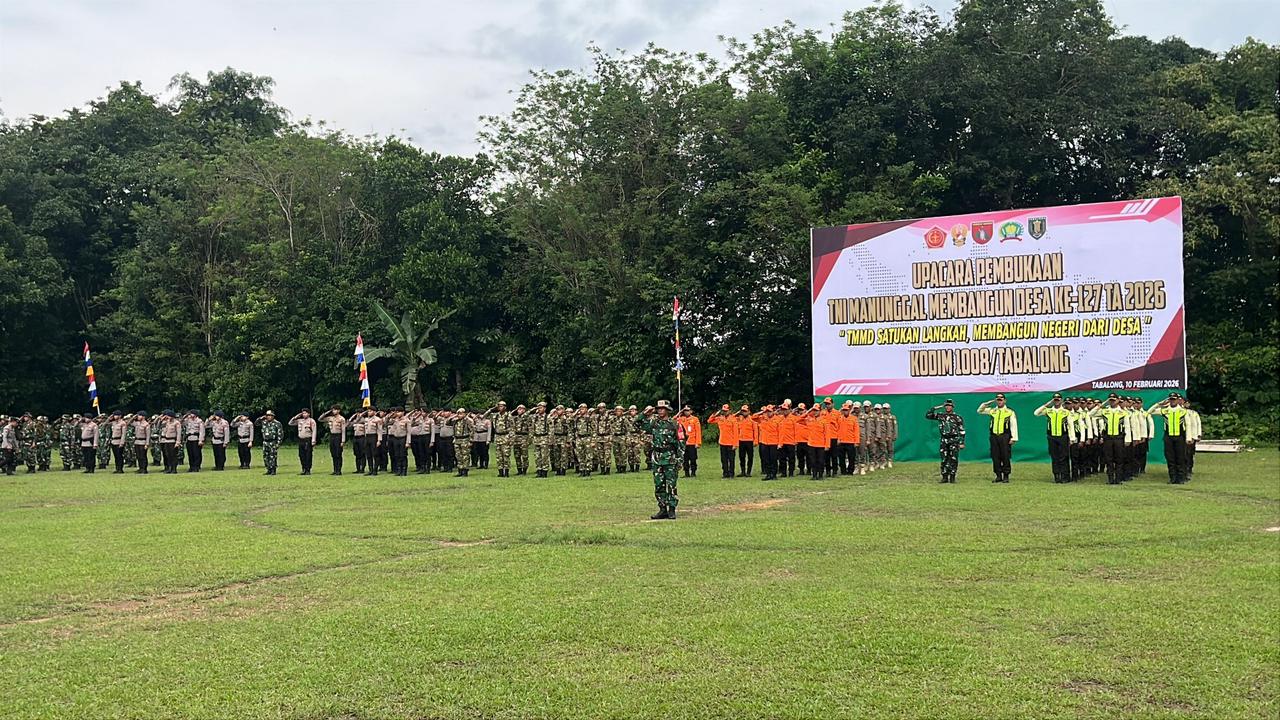 Kolaborasi TNI, Pemda, dan Masyarakat Warnai Pembukaan TMMD ke-127 Tabalong