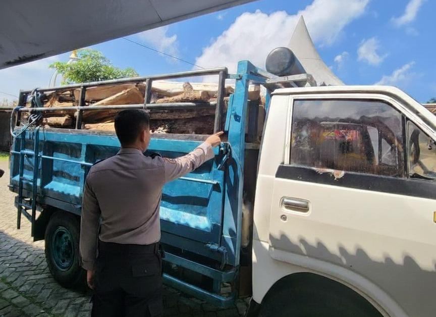 Polres Malang Ungkap Pembalakan Hutan, Truk Bermuatan Kayu Diamankan