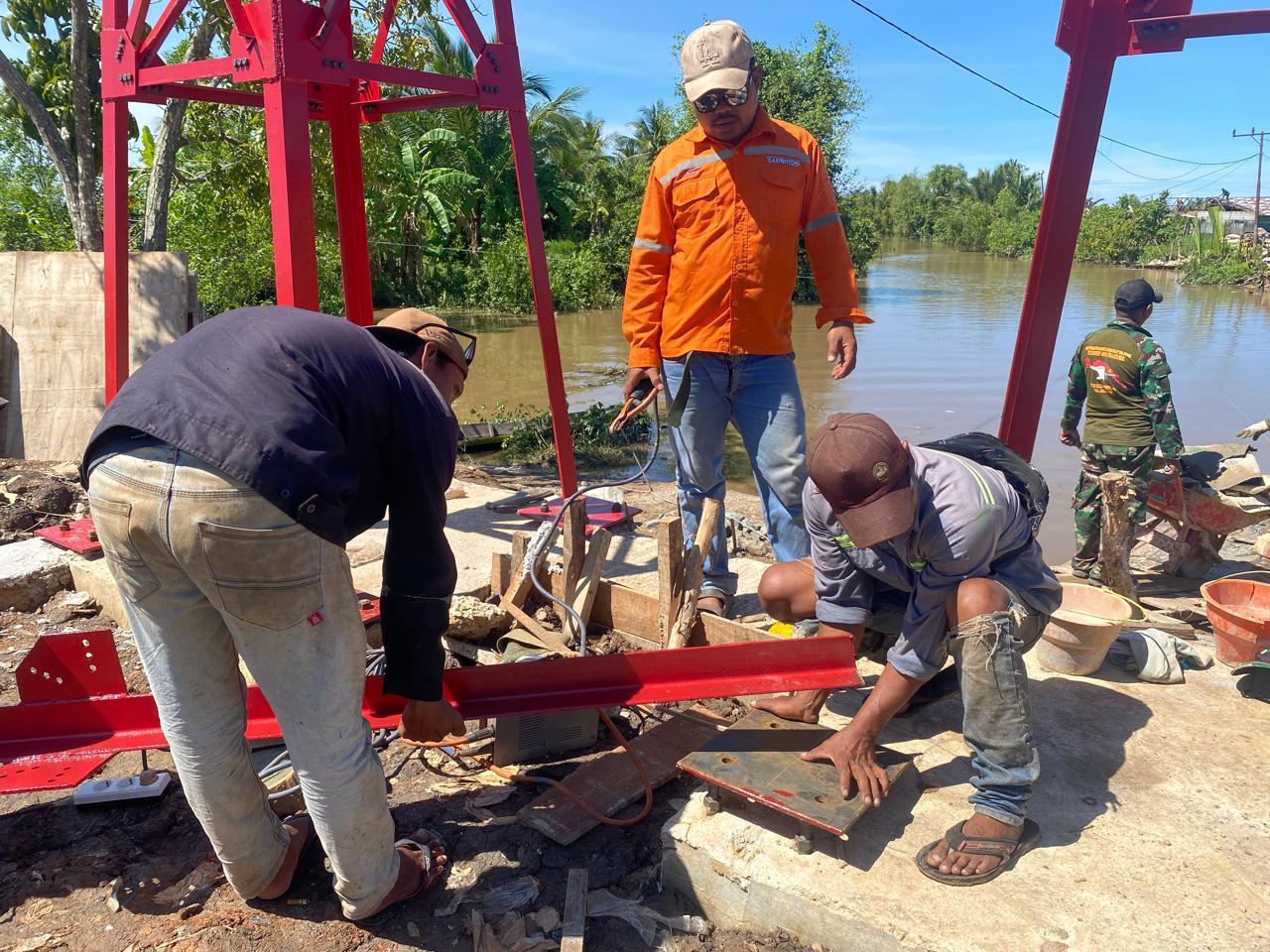 Beton Mencapai Kekuatan Maksimal, Pemasangan Menara Pylon Jembatan Garuda Dimulai