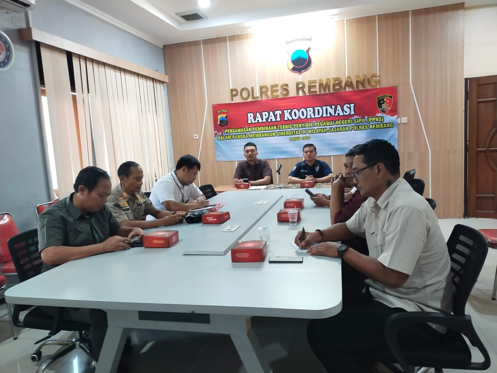 Perkuat Sinergitas dan Profesionalisme, Polres Rembang Gelar Rakor Pengawasan Pembinaan Teknis PPNS